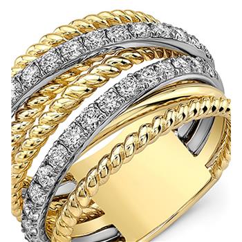 Designer Inspired 0.75ctw Diamonique Diamond Anniversary Ring SZ8