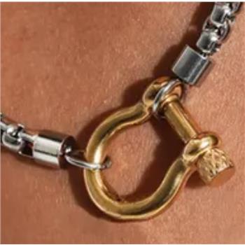 Designer Inspired 28.3 gram Ladies Fancy Two Tone Necklace