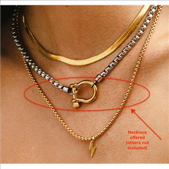 Designer Inspired 28.3 gram Ladies Fancy Two Tone Necklace