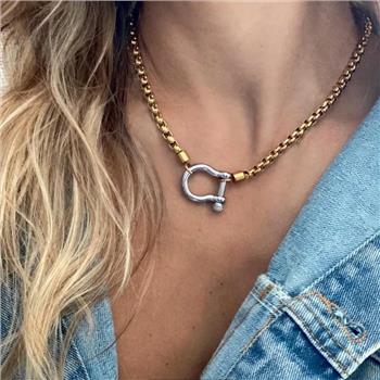 Designer Inspired 28.3 gram Stainless Steel Ladies Necklace