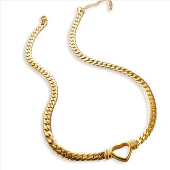 Designer Inspired 36.4 gram 18k Yellow Gold Overlay Ladies Necklace & Bracelet Set