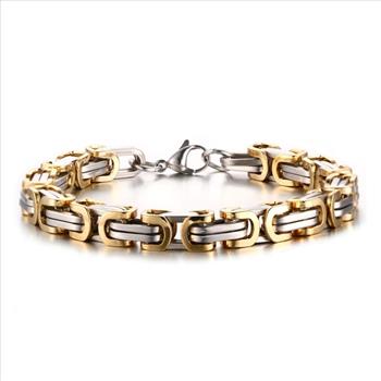 Designer Inspired 47.3 gram Stainless Steel Mens Fancy Bracelet