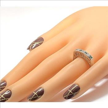 I Love You 3mm Round Cubic Zirconia Filigree Ring