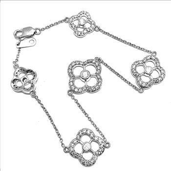 LASSAIRE .925 Sterling Silver 1.50ctw Simulated Diamond Bracelet