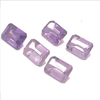 Lot of Genuine 5.90ctw  Brazilian Amethyst Loose Gemstones  4X6 MM