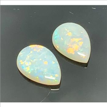 Lot of Natural 1.45ctw  Australian Opal Loose Gemstones  8-6 MM