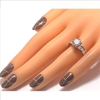 Modern Design 4.50ctw Diamonique Diamon Engagement  Ring