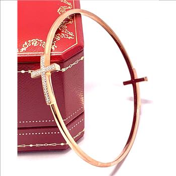 0.02ctw Genuine Diamonds Bangle Bracelet