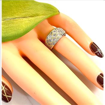 0.75ctw Diamonique Diamond Anniversary Ring Size 8
