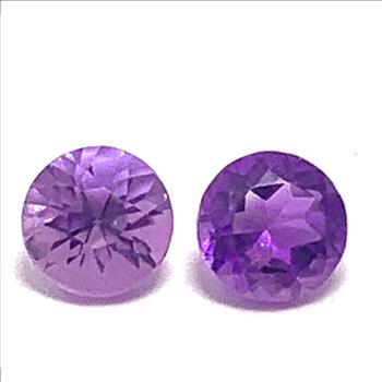 0.95 ctw Lot of Matching Natural Brazilian Untreated Amethyst Gemstones