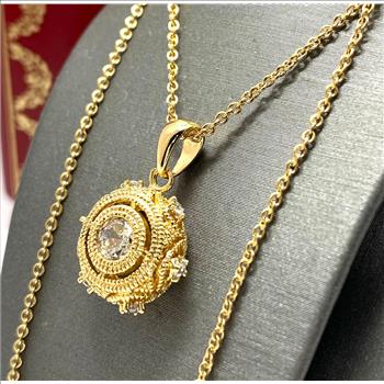1.00 CT Diamonique Diamond 18K Gold Plated Necklace