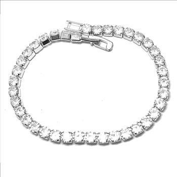 10.00ctw Diamonique Diamond Tennis Bracelet 18k Ovr