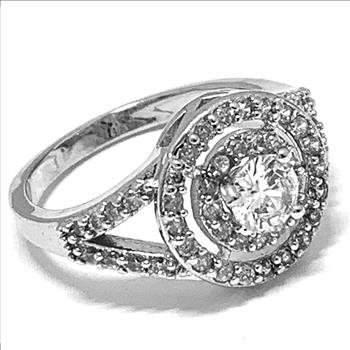 1.00ctw Diamonique Diamond Engagement Ring