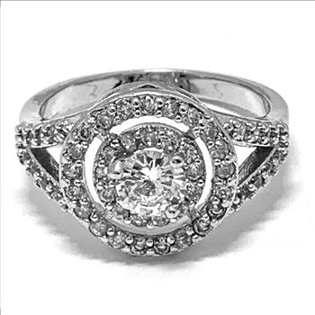 1.00ctw Diamonique Diamond Engagement Ring