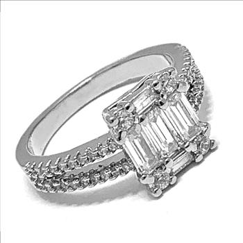 1.00ctw Diamonique Diamond Engagement Ring Size 7