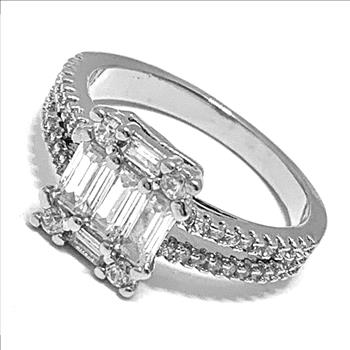 1.00ctw Diamonique Diamond Engagement Ring Size 7