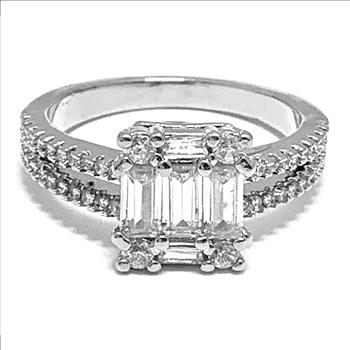 1.00ctw Diamonique Diamond Engagement Ring Size 7