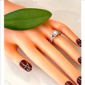 1.00ctw Diamonique Diamond Engagement Ring Size 7