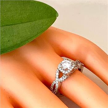 1.00ctw Diamonique Diamond Engagement Ring Size 7