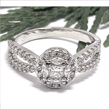 1.00ctw Diamonique Diamond Engagement Ring Size 8
