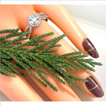 1.00ctw Diamonique Diamond Engagement Ring Size 8