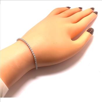 1.00ctw Diamonique Diamond Tennise Bracelet 18K Gold Overlay