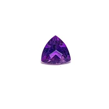 1.05 ct Natural Brazilian Trillion Cut Amethyst Gemstone 6X6 mm