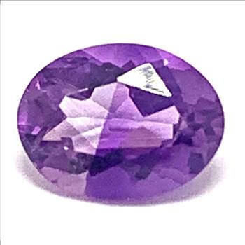 1.10 ct Natural Brazilian Oval Cut Amethyst Gemstone 8X6 mm
