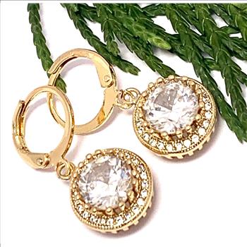 11.00ctw Diamonique Diamond Dangle Earrings
