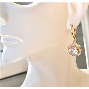 11.00ctw Diamonique Diamond Dangle Earrings