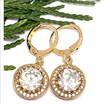 11.00ctw Diamonique Diamond Dangle Earrings
