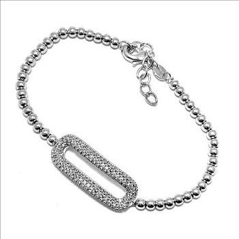 1.10ctw White Sapphire Bracelet