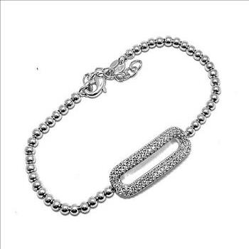 1.10ctw White Sapphire Bracelet