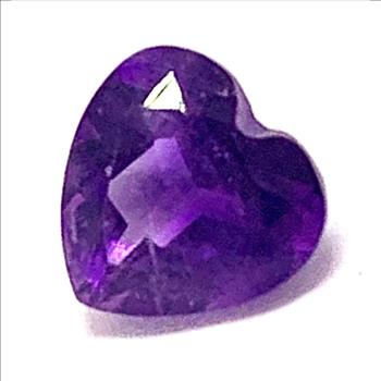 1.20 ct Natural Brazilian Heart Shape Cut Amethyst Gemstone 8x8 mm