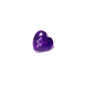 1.20 ct Natural Brazilian Heart Shape Cut Amethyst Gemstone 8x8 mm