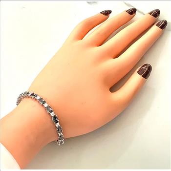 12.00ctw Mystic Topaz & Diamonique Diamond Tennis Bracelet