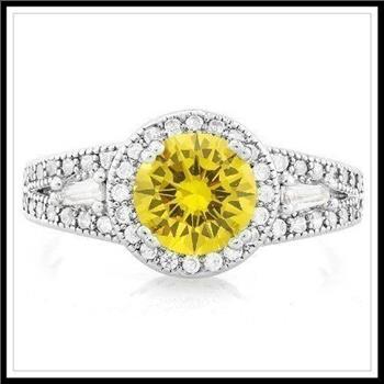 1.25ctw Citrine & White Sapphire Ring