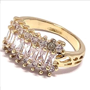 1.25ctw  Diamonique Diamond Anniversary Ring Size 6.5