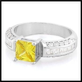 1.25ctw Yellow & White Topaz Ring