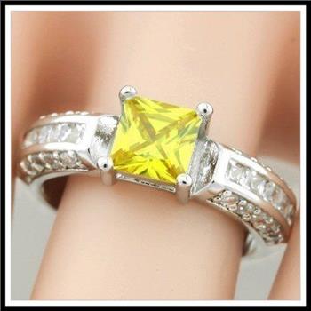 1.25ctw Yellow & White Topaz Ring