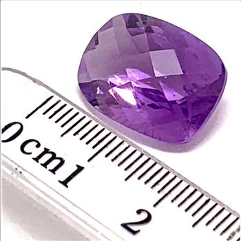 12.78ctw Large Natural  Royal Rich Deep Purple Amethyst Cushion Cut Loose Gemstone 18X13 MM