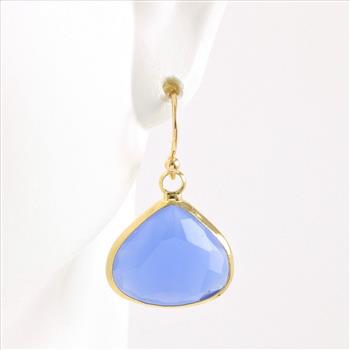 12x12x12mm Blue Topaz Earrings