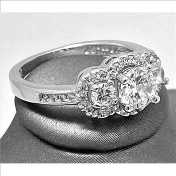 1.33ctw White Sapphire Ring Size 7