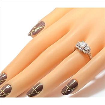 1.33ctw White Sapphire Ring Size 7