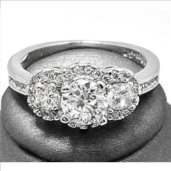 1.33ctw White Sapphire Ring Size 7