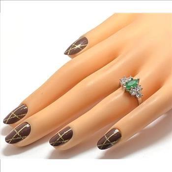 1.35ctw Created Emerald Ring