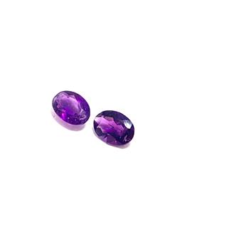 1.47 ctw Lot of Matching Natural Brazilian Untreated Amethyst Gemstones