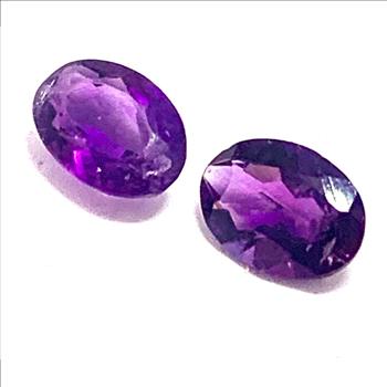 1.47 ctw Lot of Matching Natural Brazilian Untreated Amethyst Gemstones
