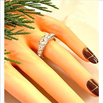 1.50ctw Diamonique Diamond Anniversary Ring Size 7