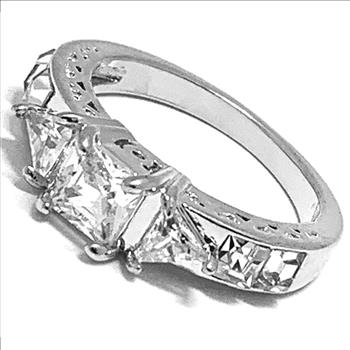 1.50ctw Diamonique Diamond Anniversary Ring Size 7